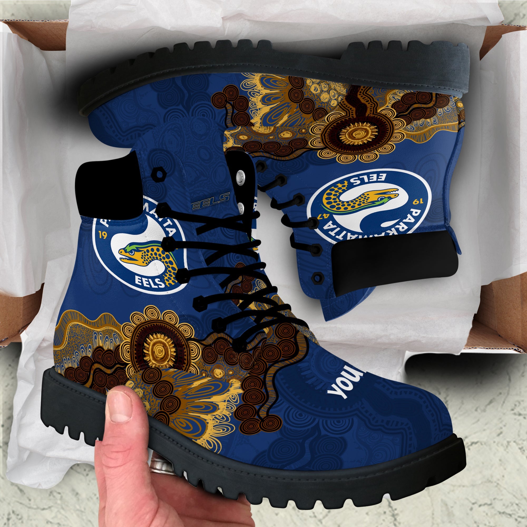 parramatta-eels-aboriginal-all-season-boots-indigenous-style-nrl