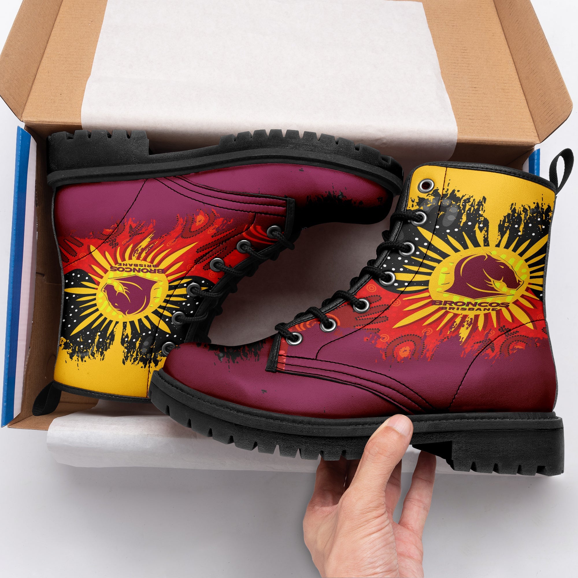 brisbane-broncos-leather-boots-australian-aboriginal-flag-sun-painting-art-brush-nrl