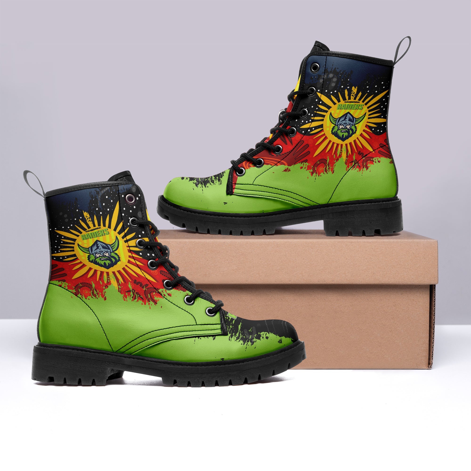 canberra-raiders-leather-boots-australian-aboriginal-flag-sun-painting-art-brush-nrl