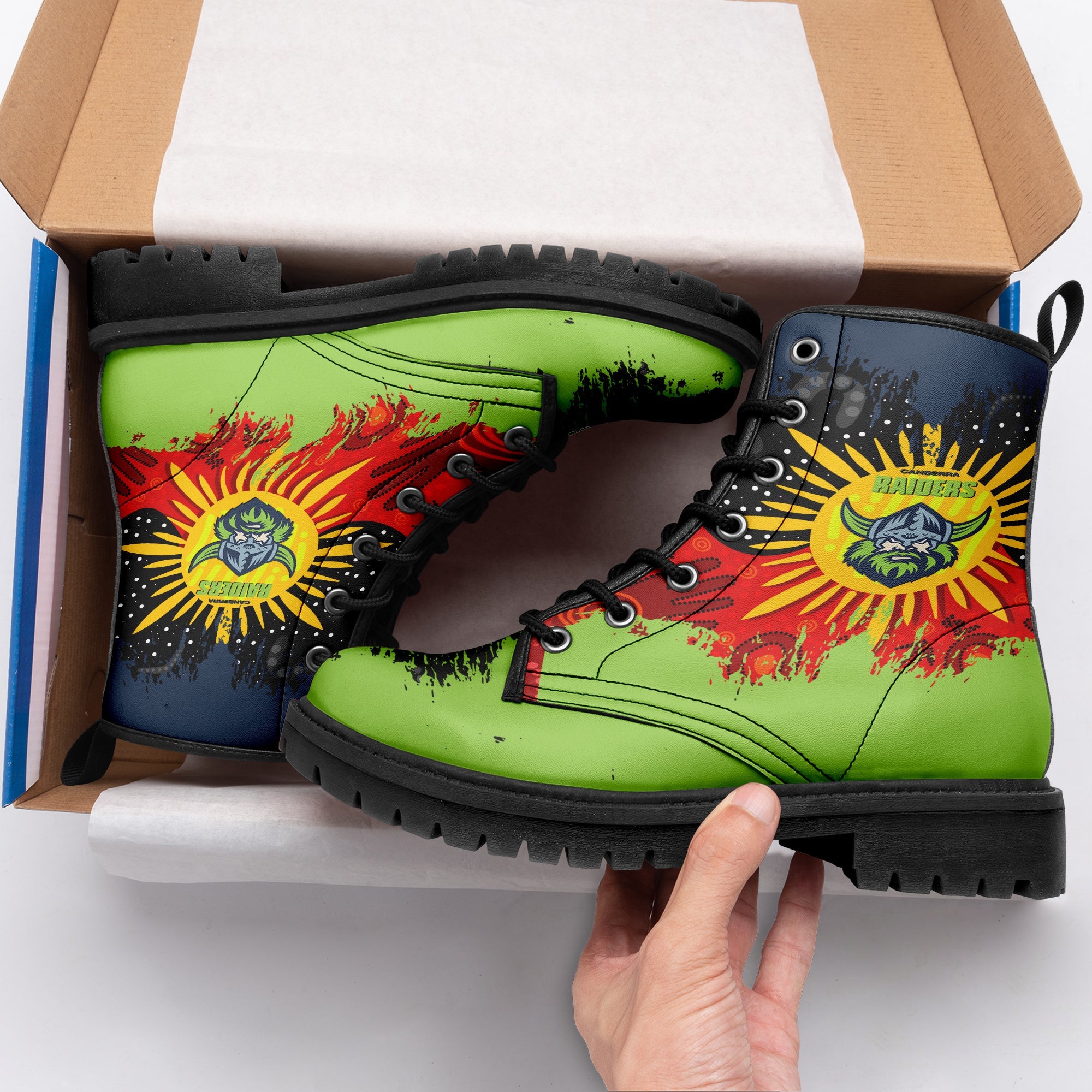 canberra-raiders-leather-boots-australian-aboriginal-flag-sun-painting-art-brush-nrl