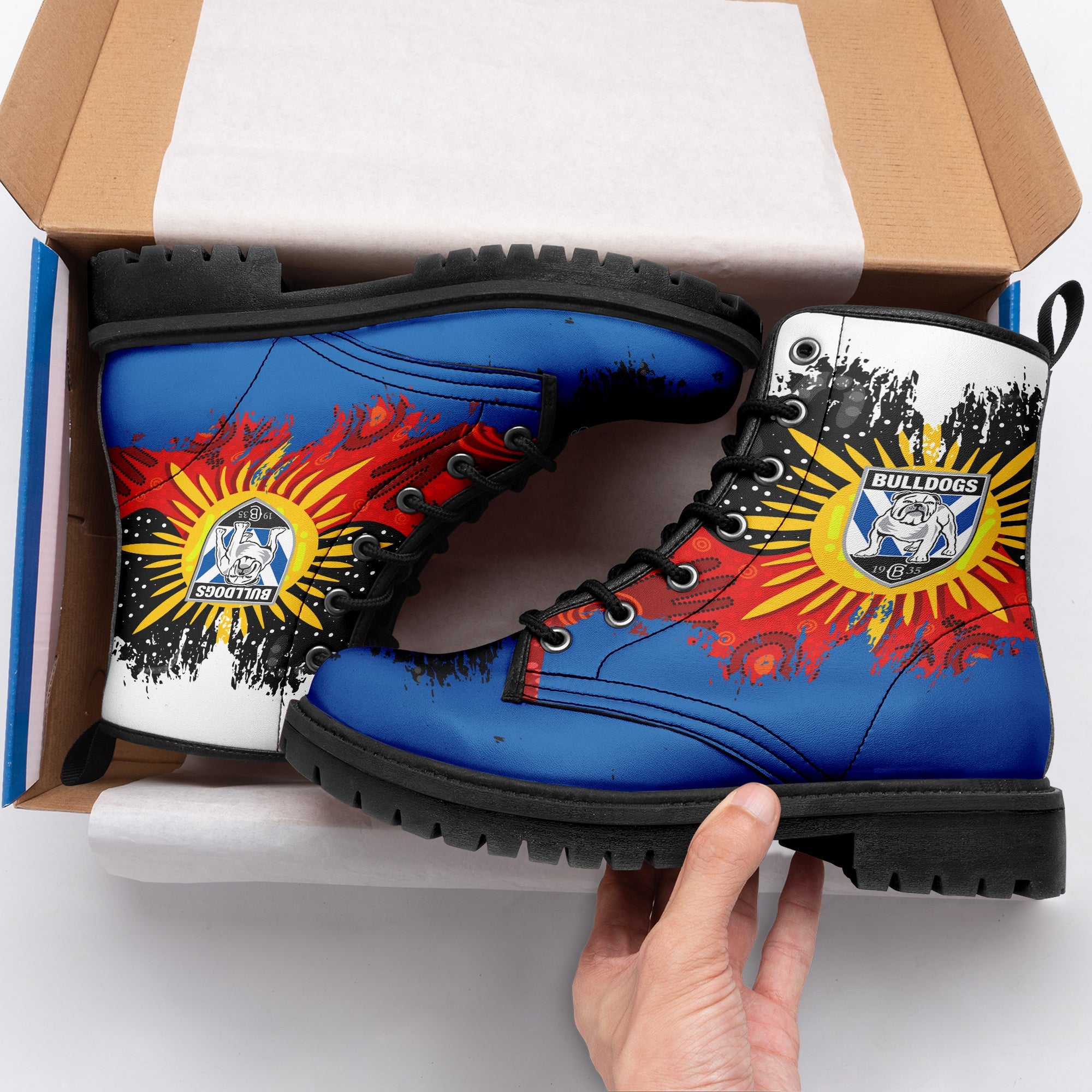 canterbury-bankstown-bulldogs-leather-boots-australian-aboriginal-flag-sun-painting-art-brush-nrl