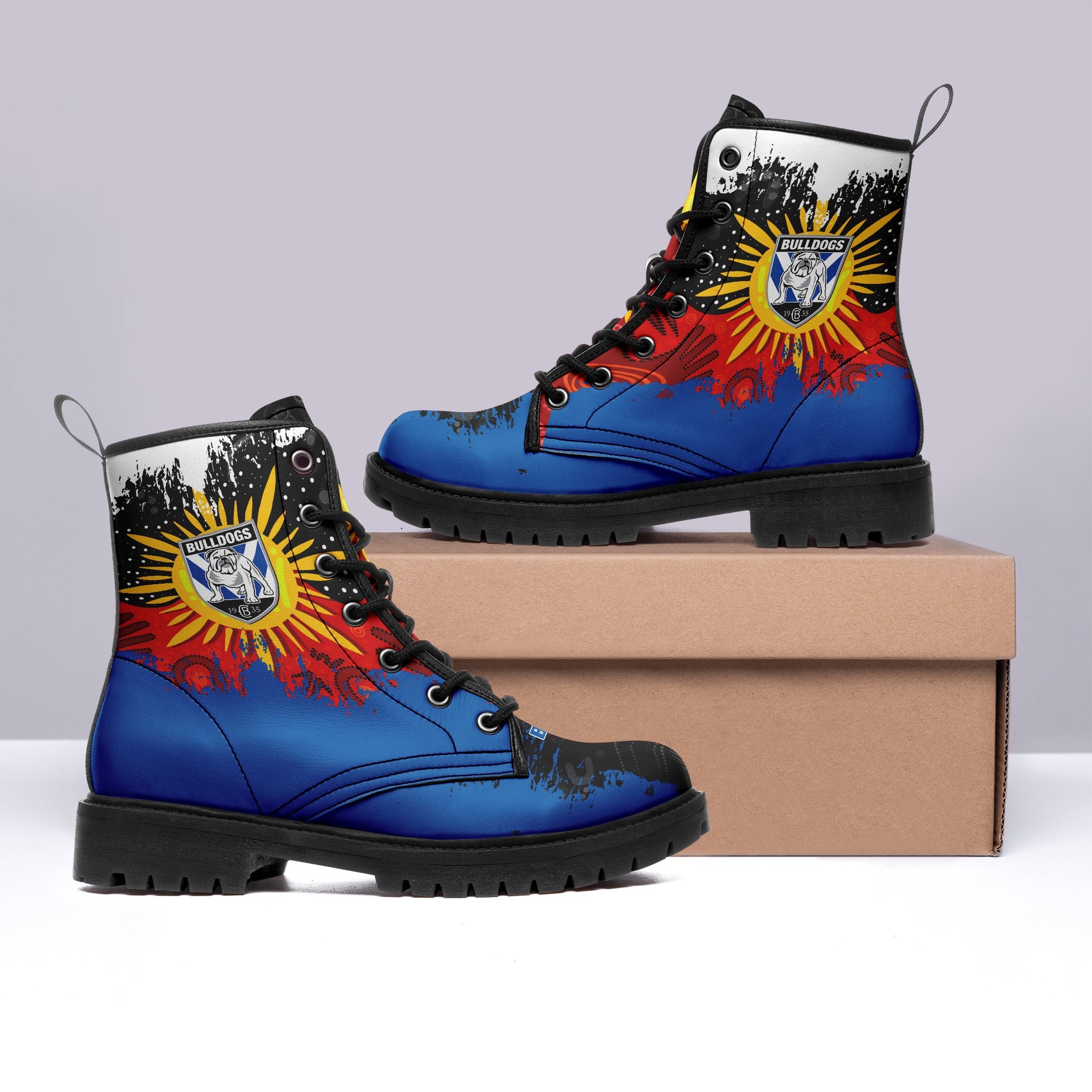 canterbury-bankstown-bulldogs-leather-boots-australian-aboriginal-flag-sun-painting-art-brush-nrl