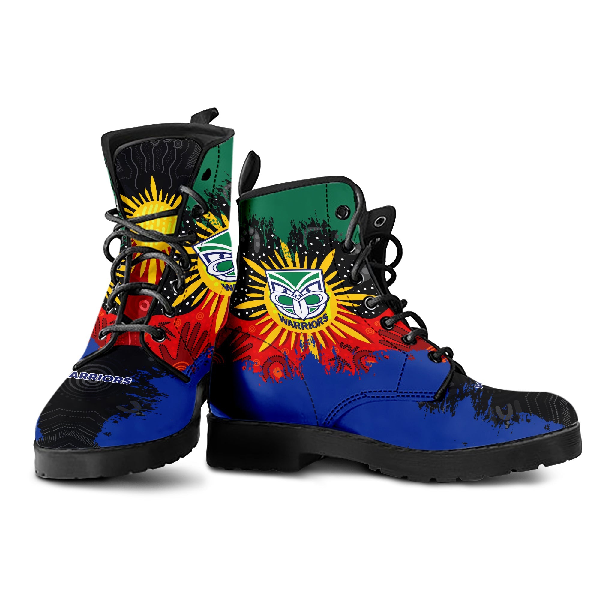 new-zealand-warriors-leather-boots-australian-aboriginal-flag-sun-painting-art-brush-nrl