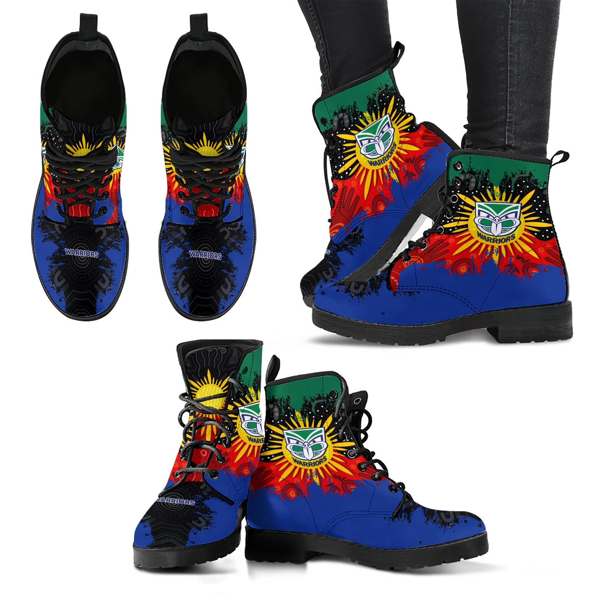 new-zealand-warriors-leather-boots-australian-aboriginal-flag-sun-painting-art-brush-nrl