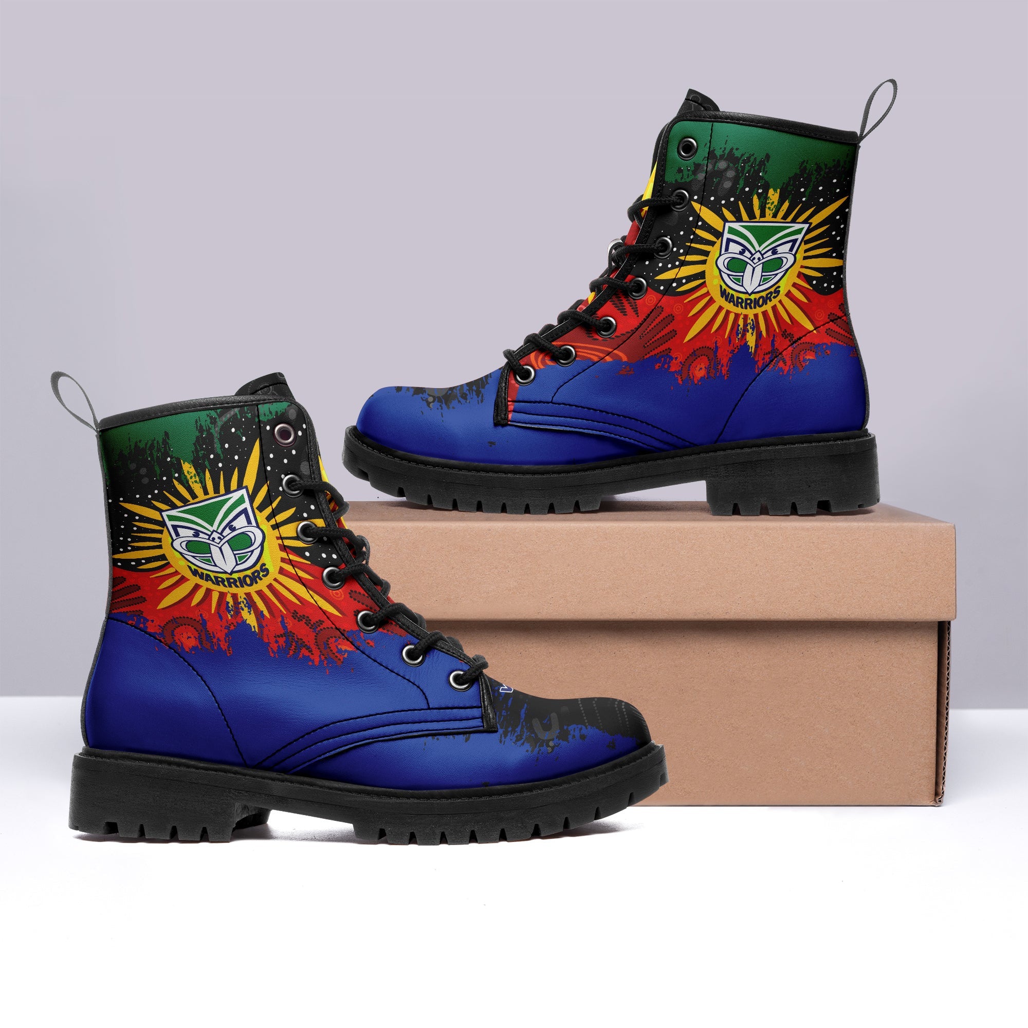 new-zealand-warriors-leather-boots-australian-aboriginal-flag-sun-painting-art-brush-nrl