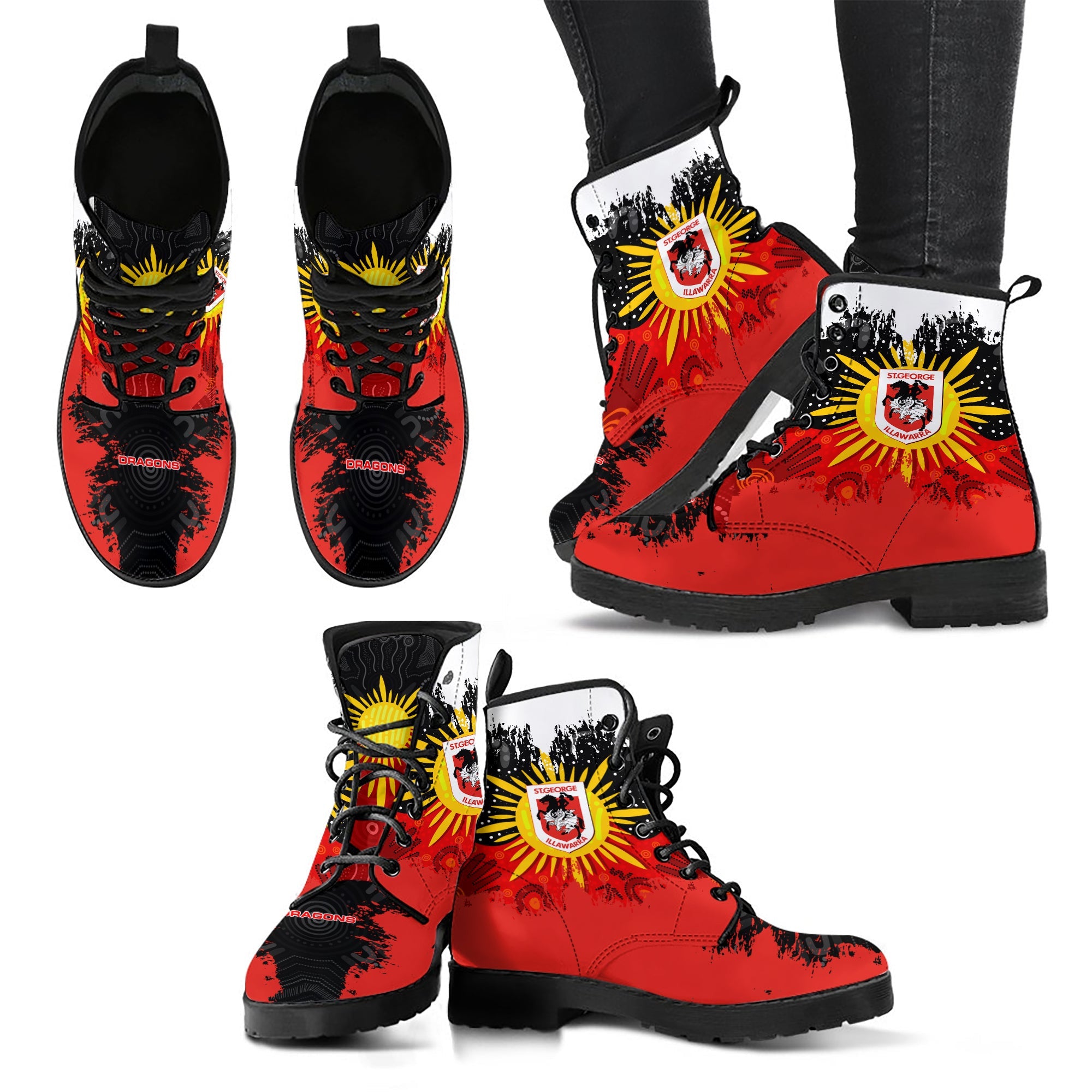 st-george-illawarra-dragons-leather-boots-australian-aboriginal-flag-sun-painting-art-brush-nrl