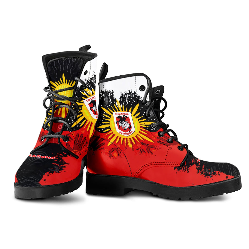 st-george-illawarra-dragons-leather-boots-australian-aboriginal-flag-sun-painting-art-brush-nrl