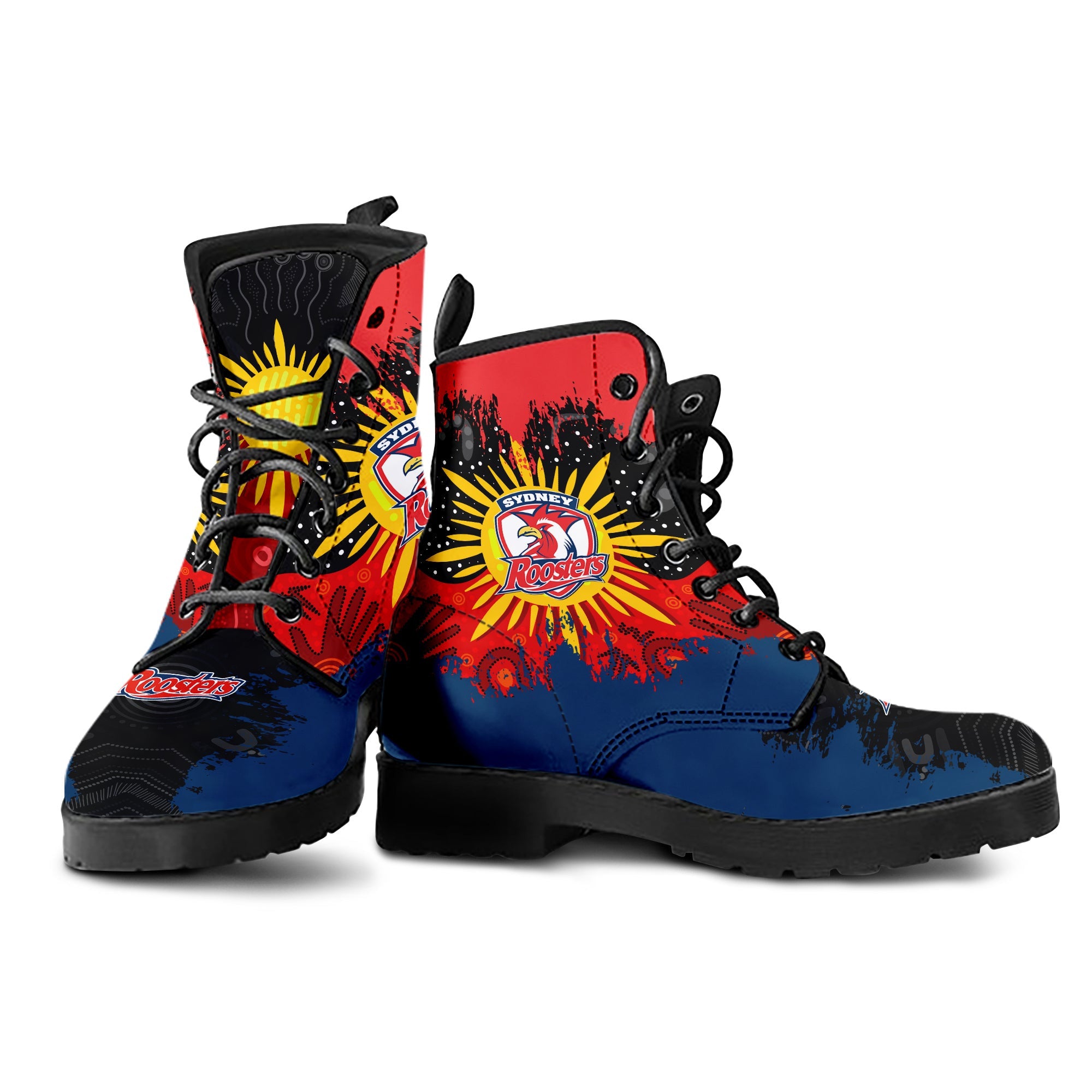 sydney-roosters-leather-boots-australian-aboriginal-flag-sun-painting-art-brush-nrl