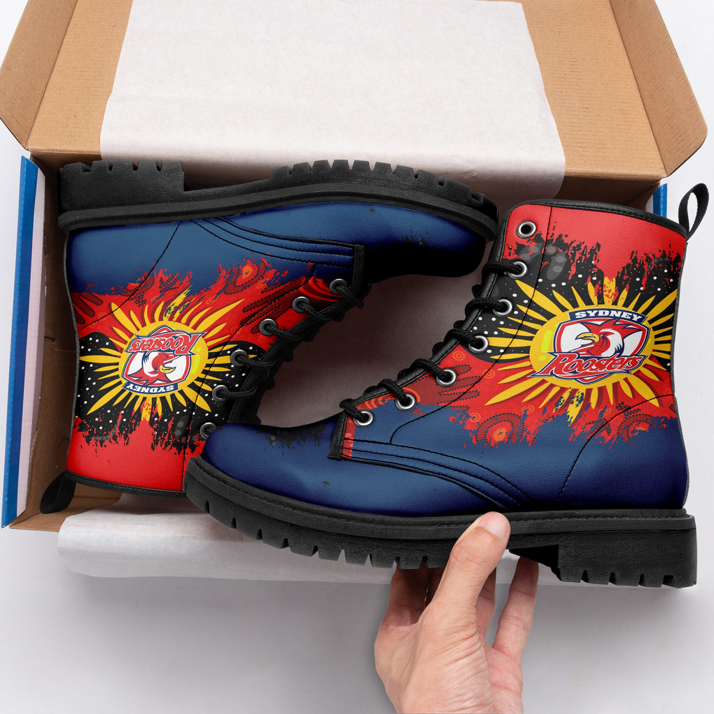 sydney-roosters-leather-boots-australian-aboriginal-flag-sun-painting-art-brush-nrl