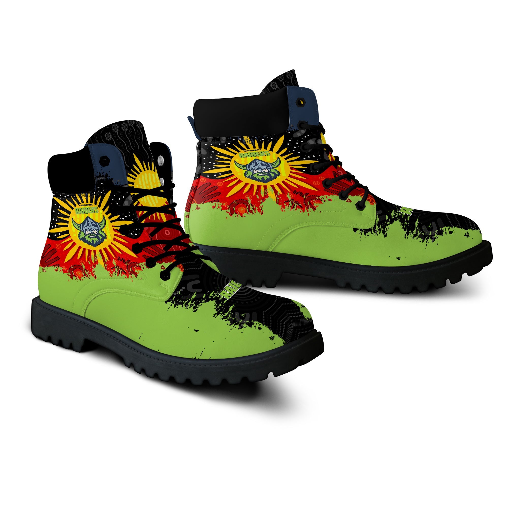 canberra-raiders-all-season-boots-australian-aboriginal-flag-sun-painting-art-brush-nrl
