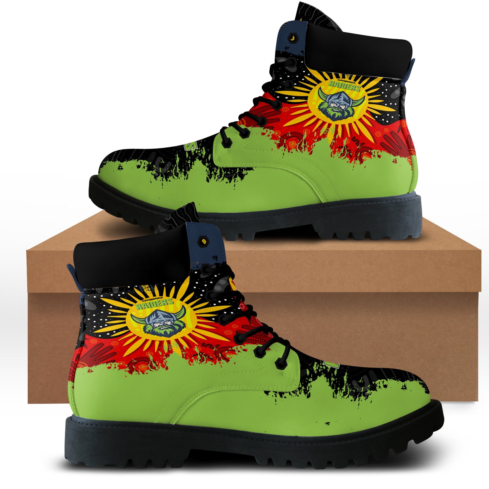 canberra-raiders-all-season-boots-australian-aboriginal-flag-sun-painting-art-brush-nrl