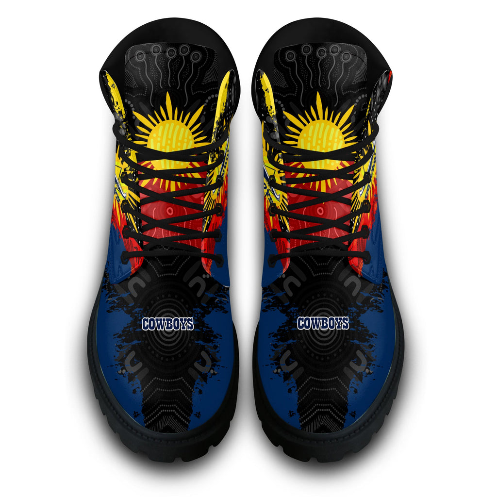 north-queensland-cowboys-all-season-boots-australian-aboriginal-flag-sun-painting-art-brush-nrl