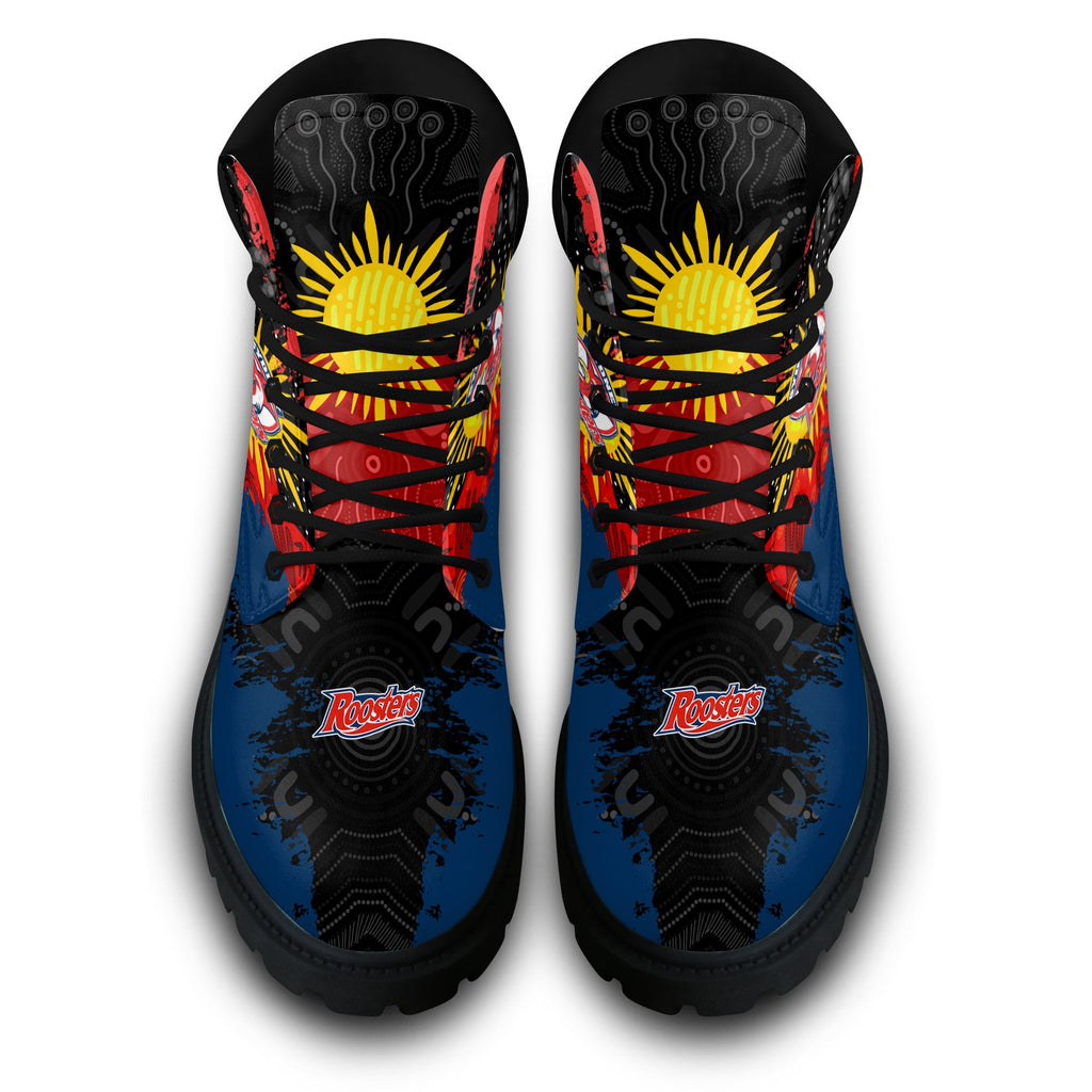 sydney-roosters-all-season-boots-australian-aboriginal-flag-sun-painting-art-brush-nrl