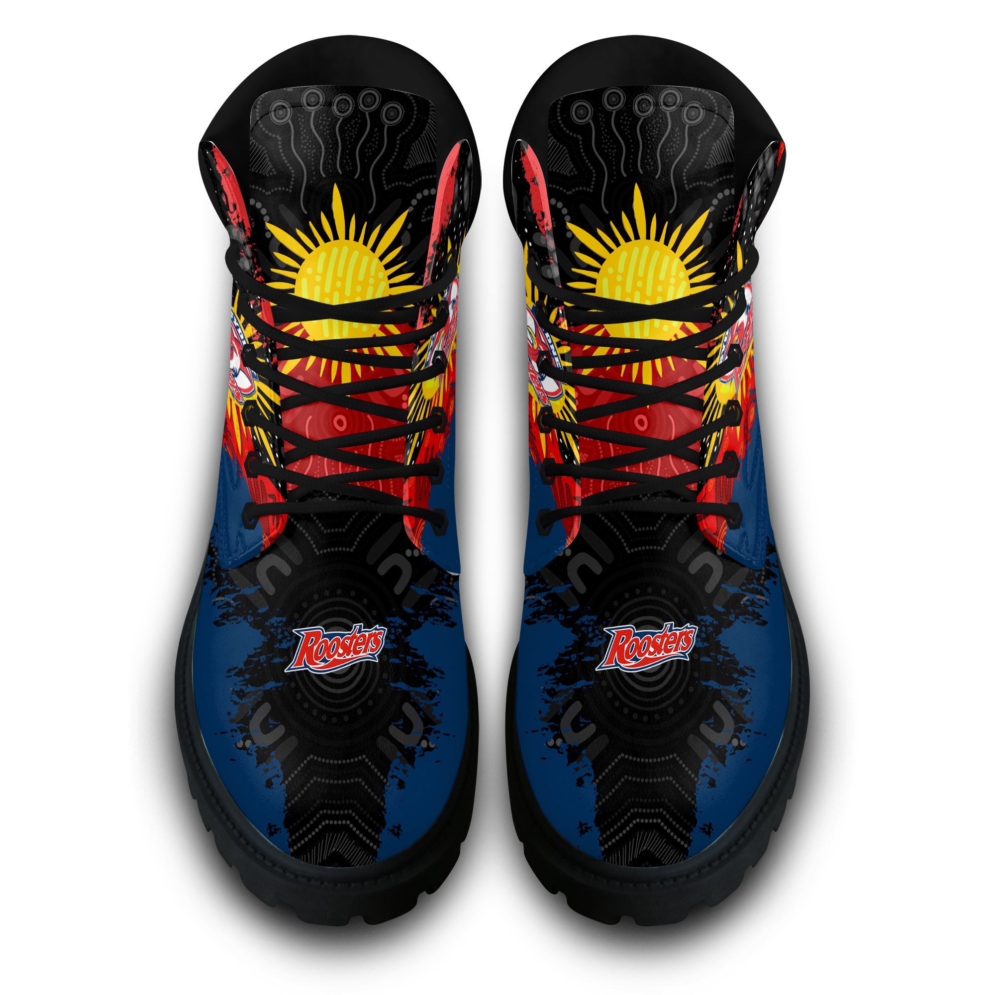 sydney-roosters-all-season-boots-australian-aboriginal-flag-sun-painting-art-brush-nrl