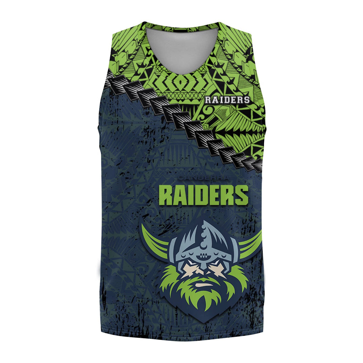 canberra-raiders-basketball-jersey-grunge-polynesian-tattoo-nrl
