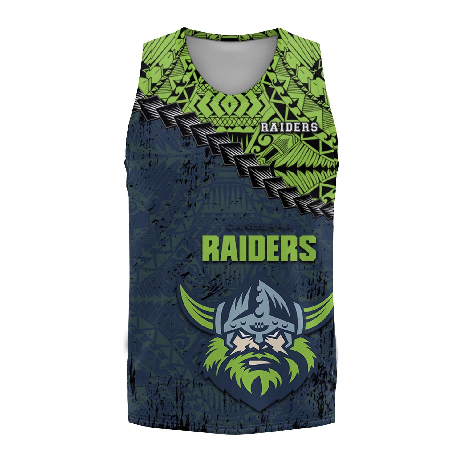 canberra-raiders-basketball-jersey-grunge-polynesian-tattoo-nrl