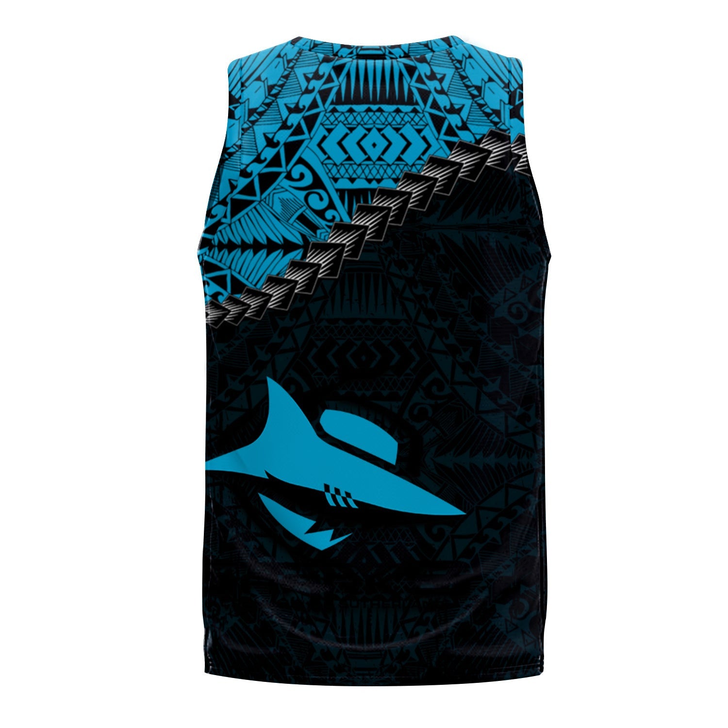 cronulla-sutherland-sharks-basketball-jersey-grunge-polynesian-tattoo-nrl