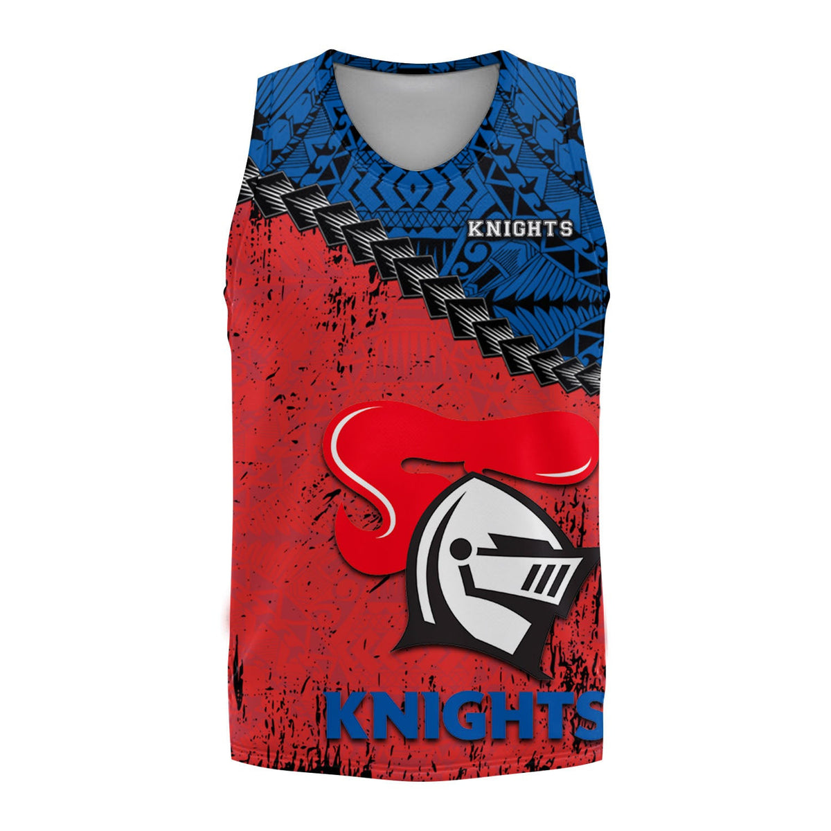 newcastle-knights-basketball-jersey-grunge-polynesian-tattoo-nrl