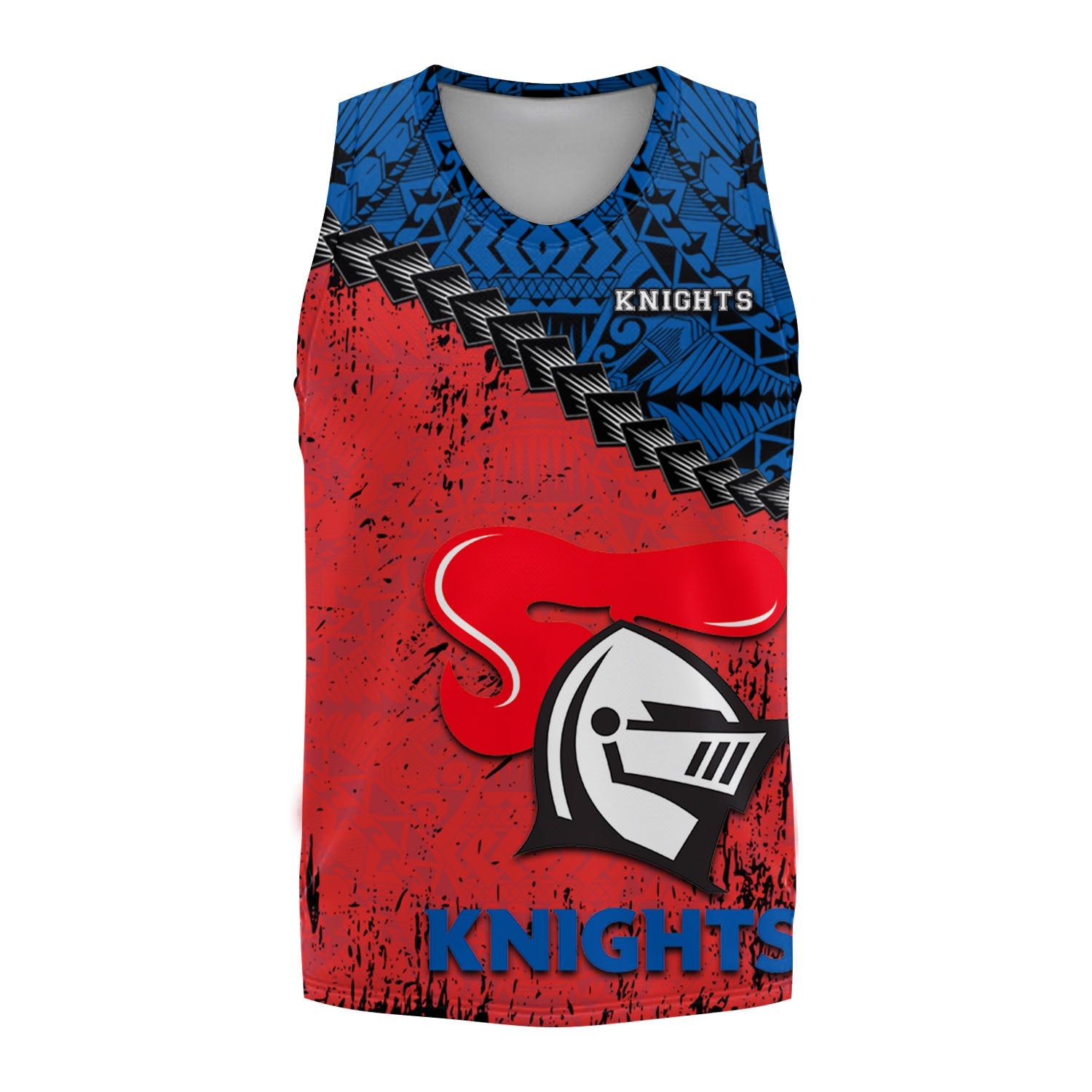 newcastle-knights-basketball-jersey-grunge-polynesian-tattoo-nrl