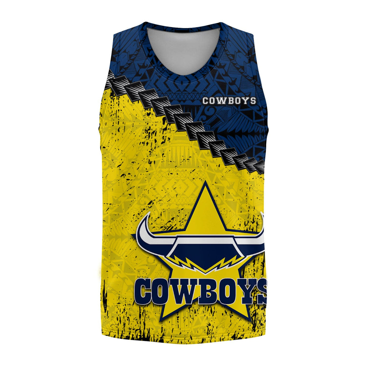 north-queensland-cowboys-basketball-jersey-grunge-polynesian-tattoo-nrl