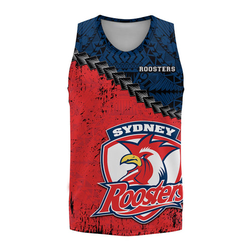 sydney-roosters-basketball-jersey-grunge-polynesian-tattoo-nrl