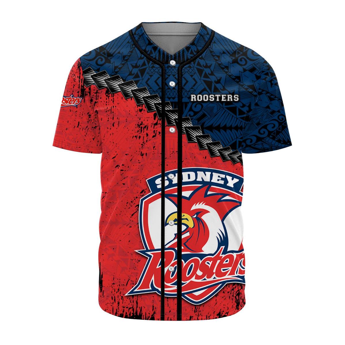 sydney-roosters-baseball-jersey-grunge-polynesian-tattoo-nrl