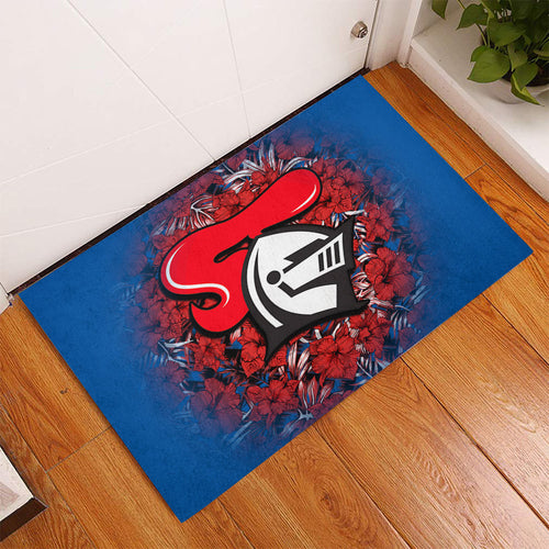 newcastle-knights-doormat-polynesian-hibiscus-tropical-vintage-nrl