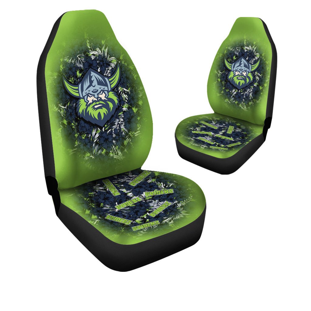 canberra-raiders-car-seat-covers-polynesian-hibiscus-tropical-vintage-nrl