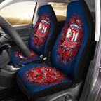 sydney-roosters-car-seat-covers-polynesian-hibiscus-tropical-vintage-nrl
