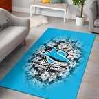 cronulla-sutherland-sharks-rug-polynesian-hibiscus-tropical-vintage-nrl