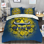 north-queensland-cowboys-bedding-set-polynesian-hibiscus-tropical-vintage-nrl