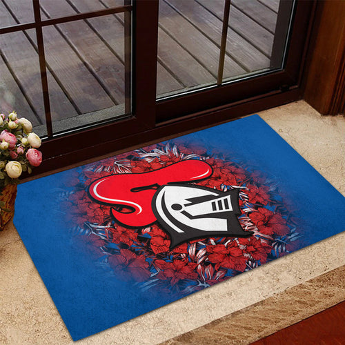 newcastle-knights-doormat-polynesian-hibiscus-tropical-vintage-nrl