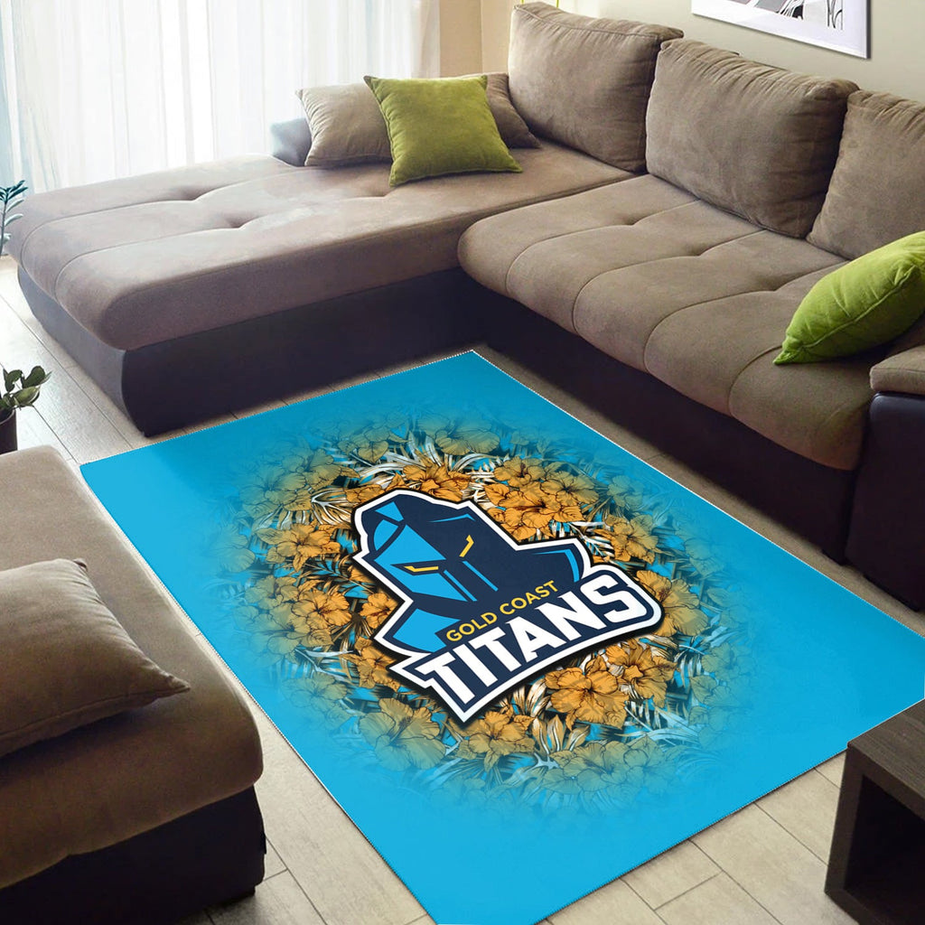 gold-coast-titans-rug-polynesian-hibiscus-tropical-vintage-nrl