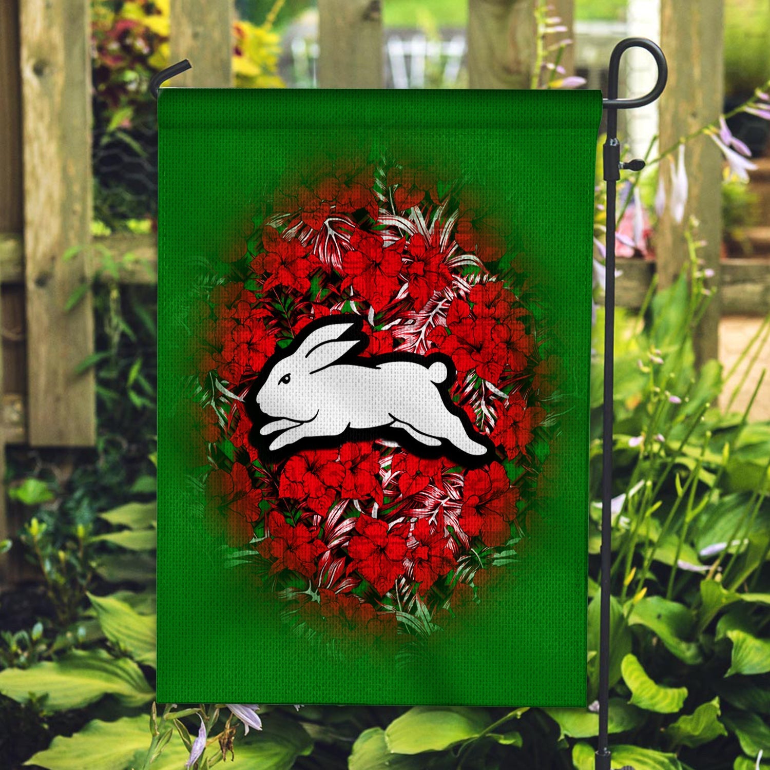 south-sydney-rabbitohs-flag-polynesian-hibiscus-tropical-vintage-nrl