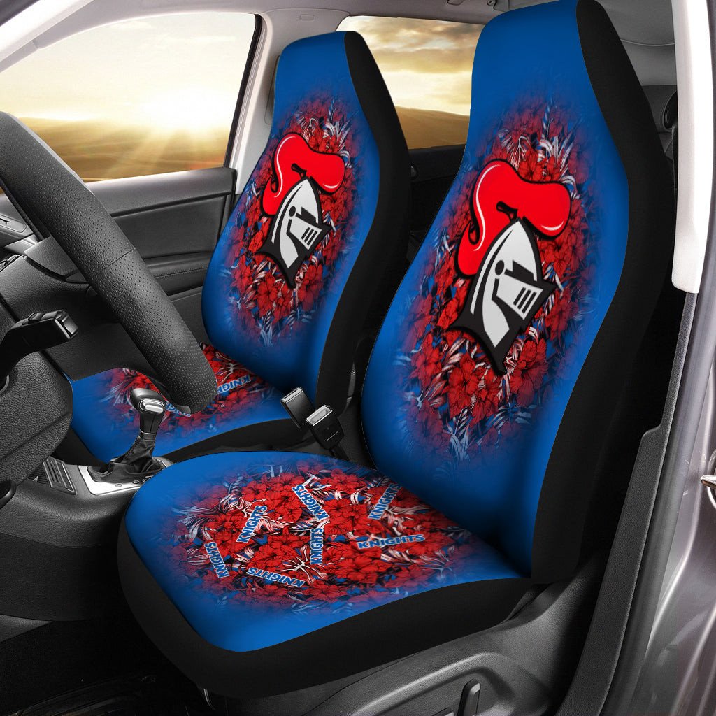 newcastle-knights-car-seat-covers-polynesian-hibiscus-tropical-vintage-nrl