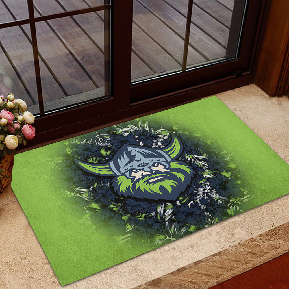 canberra-raiders-doormat-polynesian-hibiscus-tropical-vintage-nrl
