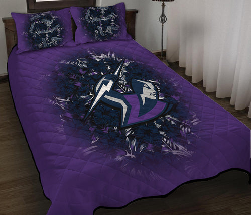 melbourne-storm-quilt-bed-set-polynesian-hibiscus-tropical-vintage-nrl