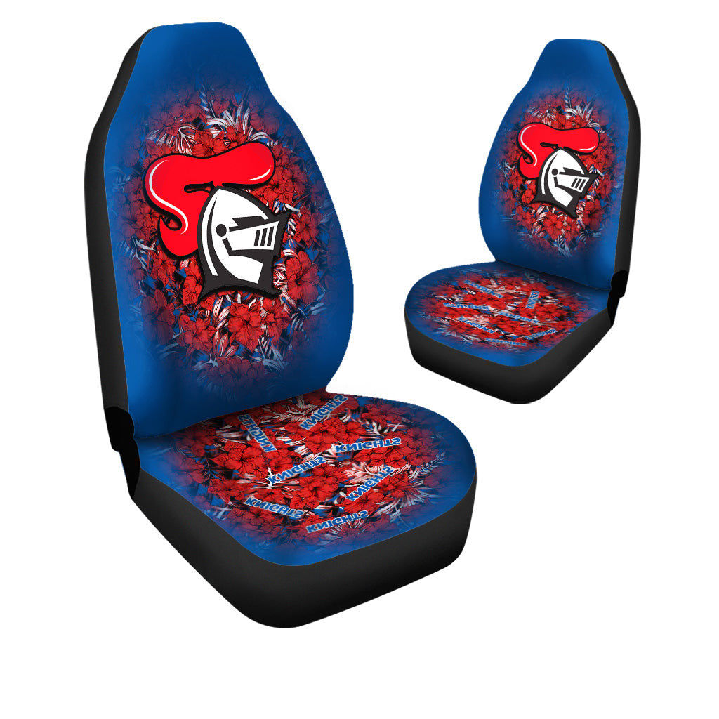 newcastle-knights-car-seat-covers-polynesian-hibiscus-tropical-vintage-nrl