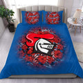 newcastle-knights-bedding-set-polynesian-hibiscus-tropical-vintage-nrl