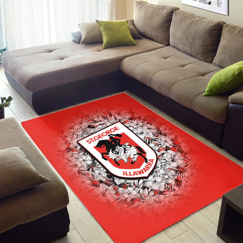 st-george-illawarra-dragons-rug-polynesian-hibiscus-tropical-vintage-nrl