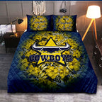 north-queensland-cowboys-quilt-bed-set-polynesian-hibiscus-tropical-vintage-nrl