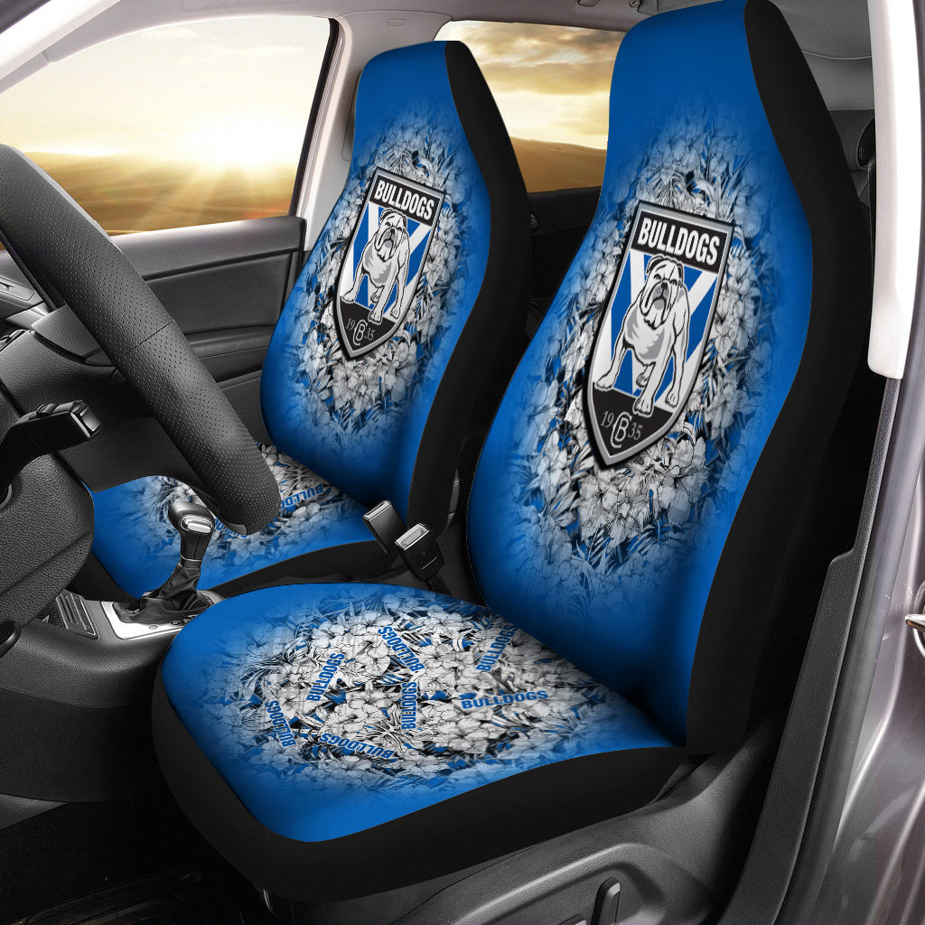 canterbury-bankstown-bulldogs-car-seat-covers-polynesian-hibiscus-tropical-vintage-nrl