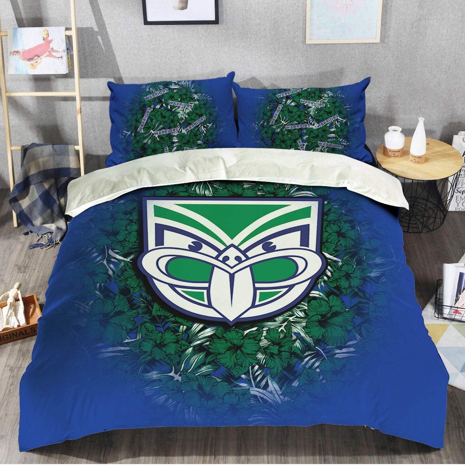 new-zealand-warriors-bedding-set-polynesian-hibiscus-tropical-vintage-nrl