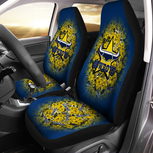 north-queensland-cowboys-car-seat-covers-polynesian-hibiscus-tropical-vintage-nrl