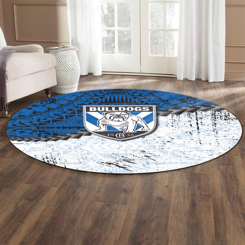 canterbury-bankstown-bulldogs-round-rug-grunge-polynesian-tattoo-nrl