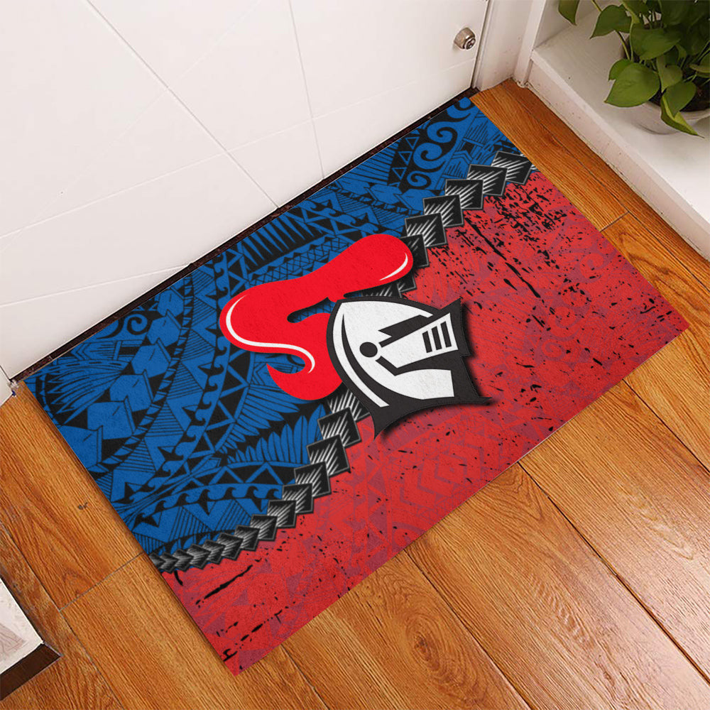 newcastle-knights-doormat-grunge-polynesian-tattoo-nrl