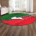 south-sydney-rabbitohs-round-rug-grunge-polynesian-tattoo-nrl