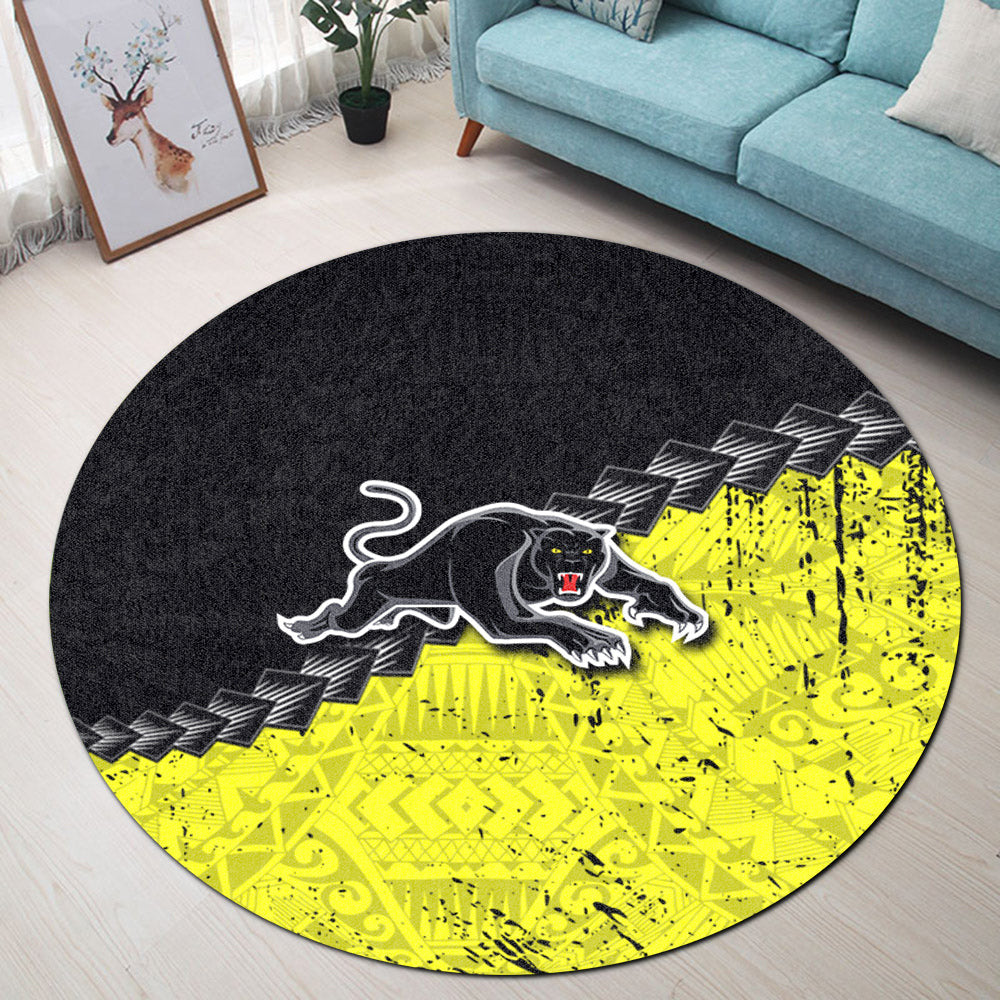 penrith-panthers-round-rug-grunge-polynesian-tattoo-nrl