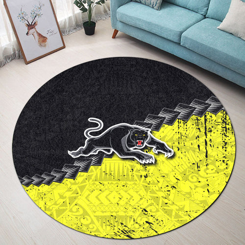 penrith-panthers-round-rug-grunge-polynesian-tattoo-nrl