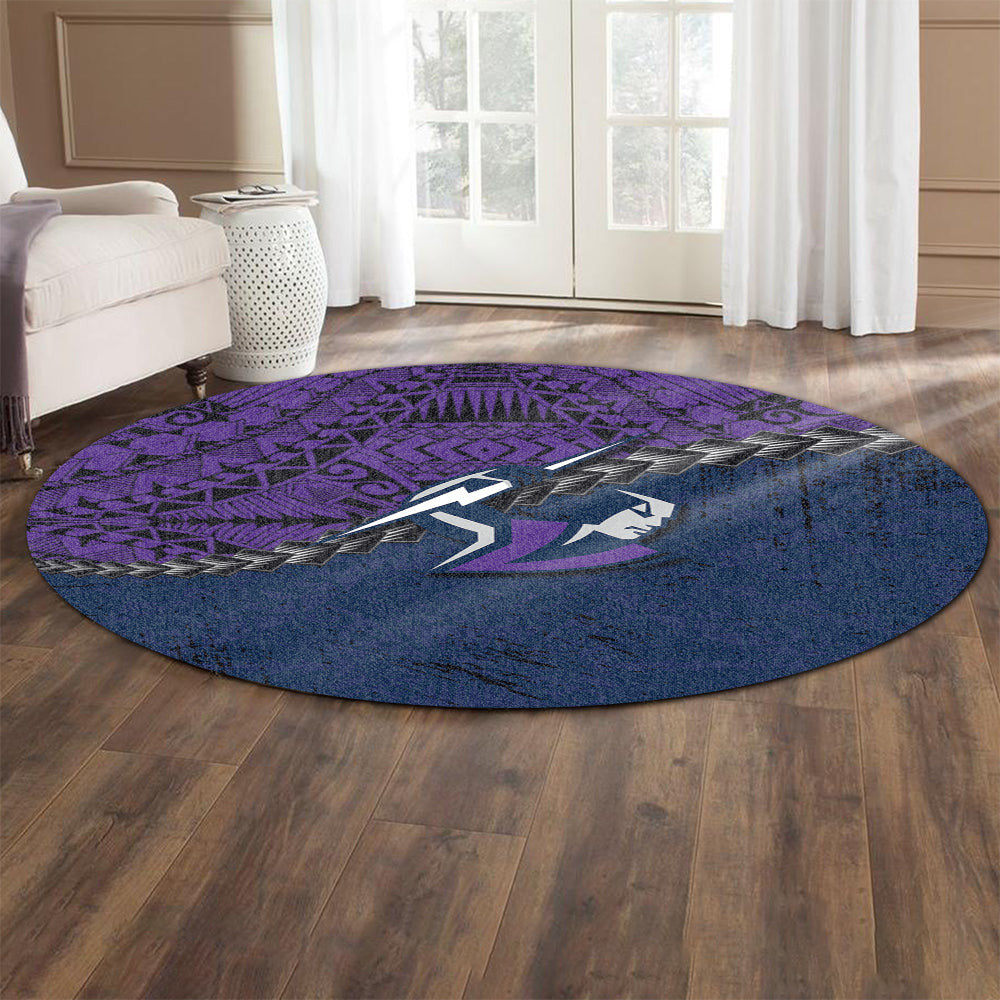 melbourne-storm-round-rug-grunge-polynesian-tattoo-nrl